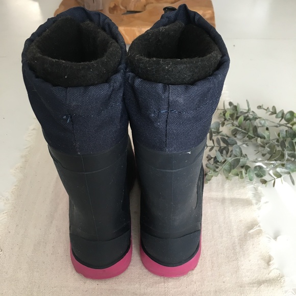 Kamik Snobuster Navy Magenta Snow Boot Size 1 - Picture 2 of 5